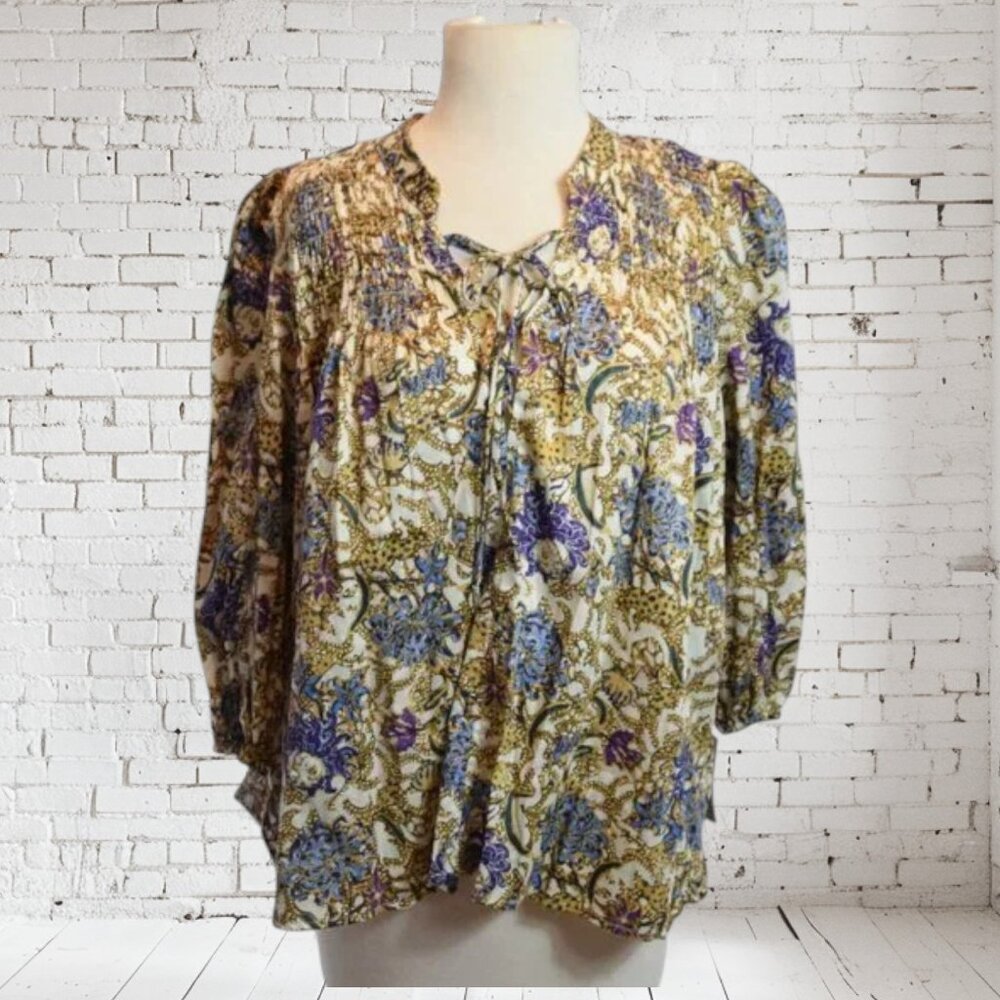 🌿 NWT Boho Peasant Blouse – Ophelia Roe 🌿